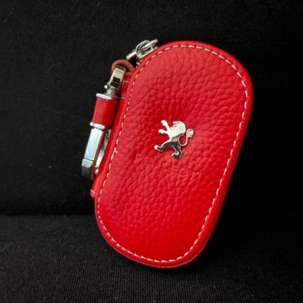 Multi Brand Peugeot  leather Red Key Cover #979